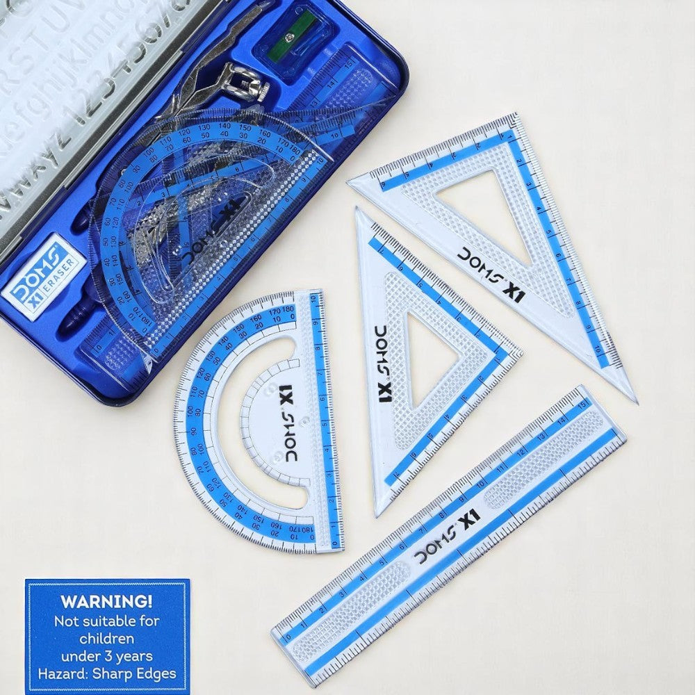 Doms X1 Premium Geometry Box - Set of 10 Drawing Instruments